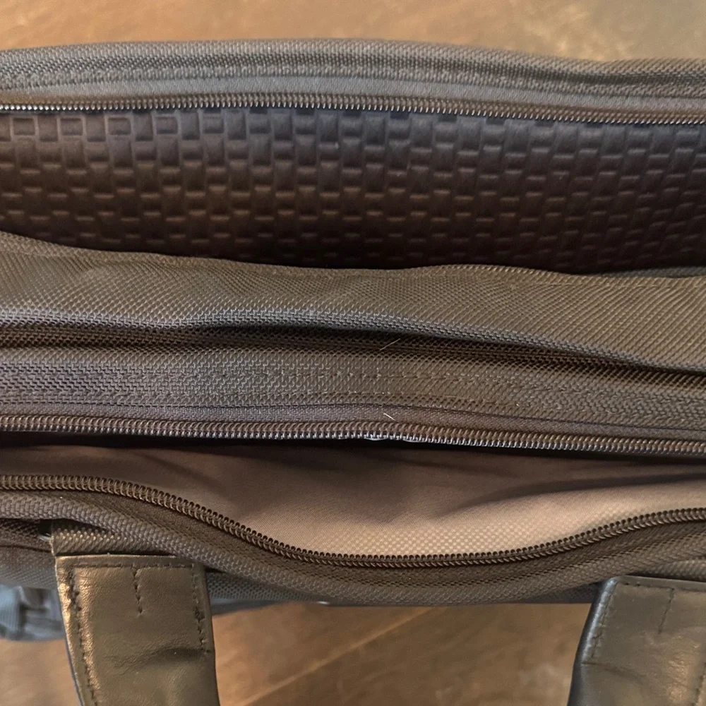 Tumi Black Nylon Laptop Briefcase with Shoulder Strap